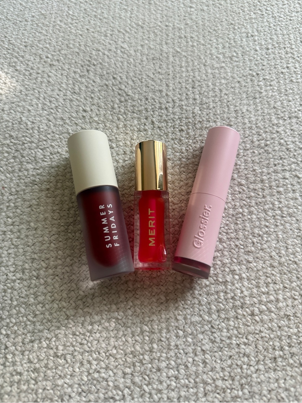 New Lip Bundle – Summer Fridays, Merit & Glossier | Full Size NIB
